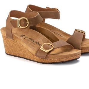 Birkenstock Cognac Soley Ring-Buckle
Oiled Leather Size 38